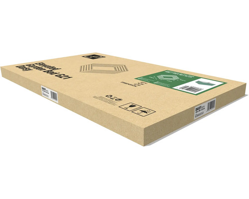 Ploché kartonové balení pro vyvýšený záhon G21 Daisy, rozměry 120 na 80 na 52 centimetrů, s logem G21.