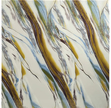 Dekorativní dlaždice s abstraktním žilkováním v mramorovém vzhledu.