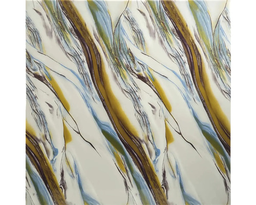 Dekorativní dlaždice s abstraktním žilkováním v mramorovém vzhledu.