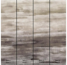 Fototapeta s abstraktním horizontálním vzorem v akvarelovém vzhledu, znázorněná ve čtyřech očíslovaných pruzích.