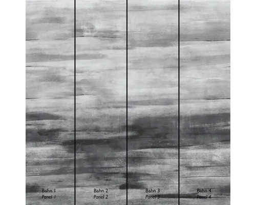 Fototapeta ve vzhledu betonu s akvarelovou strukturou, rozdělená na čtyři pruhy.