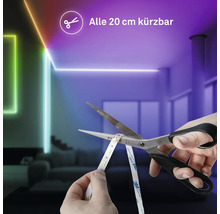 LED pásek zkracovaný nůžkami, lze zkrátit každých 20 centimetrů.