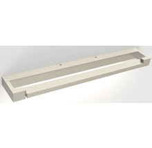 Obdélníkový kovový držák na ručníky v moderním minimalistickém designu.