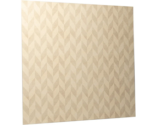 Stěnový panel s geometrickým vzorem rybí kosti v béžových odstínech.