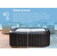 Nafukovací vířivka vhodná pro zimní provoz do minus 5 stupňů Celsia se symbolem mrazuvzdornosti.