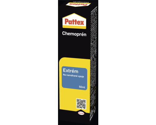 Kontaktní lepidlo Pattex Chemoprén Extrém na namáhané spoje, 50 mililitrů, Pattex Logo, Henkel Logo.