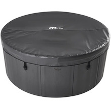 MSpa kryt na vířivku kulatý v tmavě šedé barvě s MSpa Logo a upevňovacími přezkami