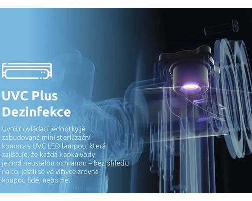 UVC Plus dezinfekce pro vířivky se zabudovanou mini sterilizační komorou a UVC LED lampou pro neustálé čištění vody.