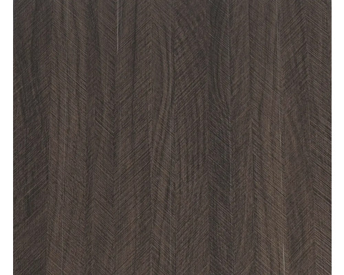 Tmavě hnědý povrch v dekoru dřeva se vzorem rybí kosti.