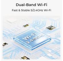 Ilustrace dvoupásmového Wi-Fi čipu pro připojení 2,4 a 5 gigahertzů na plošném spoji.