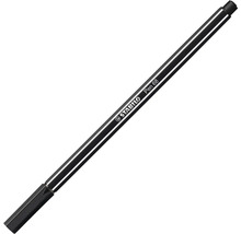 Černý fix Stabilo Pen 68 s šestihranným tělem a víčkem.