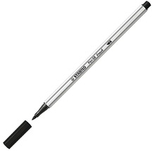 Černý fix Stabilo Pen 68 brush s flexibilním štětcovým hrotem pro kreslení a krasopsaní.