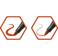 Symbol pro hrot štětce s variabilní šířkou čáry.