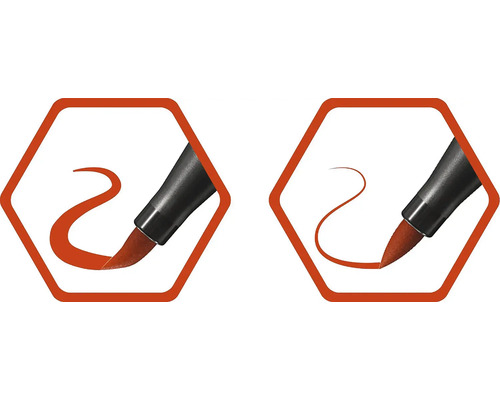 Symbol pro hrot štětce s variabilní šířkou čáry.