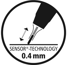 Symbol technologie Sensor s tloušťkou čáry 0,4 milimetru.