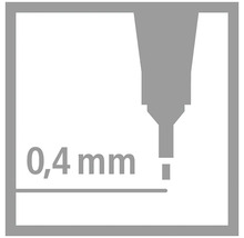 Šířka čáry 0,4 milimetru.