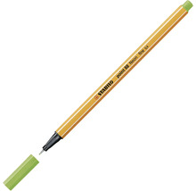 Liner Stabilo point 88 Neon v zelené barvě s tloušťkou čáry nula celá čtyři milimetry.