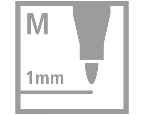 Šířka čáry M, 1 milimetr