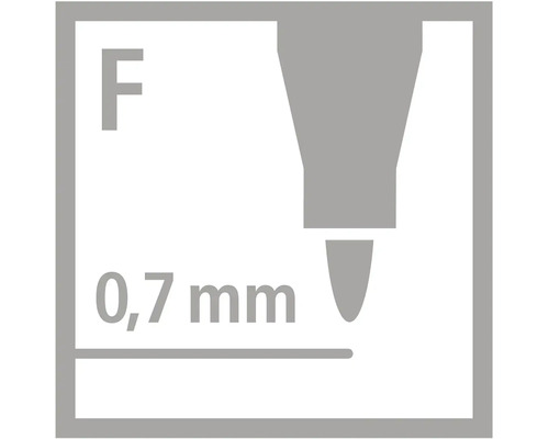 Šířka stopy jemná F 0,7 milimetru