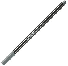Fix Stabilo Pen 68 metallic ve stříbrné barvě s šestihranným tělem.