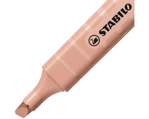 Zvýrazňovač Stabilo se zkoseným hrotem a Stabilo Logo.
