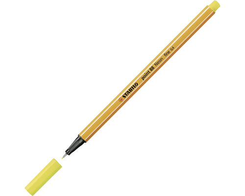 Stabilo liner point 88 Neon žlutý s tloušťkou čáry 0,4 milimetru.