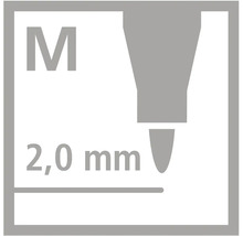 Šířka stopy Medium 2,0 milimetry