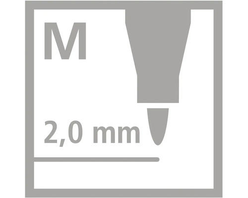 Šířka stopy Medium 2,0 milimetry