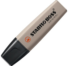 Plastový zvýrazňovač Stabilo Boss Original v béžové barvě s černým víčkem.