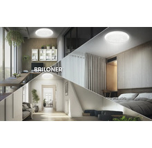 Briloner LED stropní svítidlo s efektem hvězdné oblohy v různých obytných prostorách, jako je pracovna, ložnice a chodba.