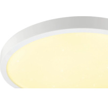 Kulaté LED stropní svítidlo z plastu s efektem hvězdné oblohy.