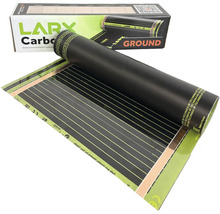 Infračervená topná fólie Larx Carbon Ground pro podlahové vytápění s obalem produktu.