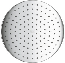 Kruhová hlavová sprcha Grohe se silikonovými tryskami a Grohe Logo.