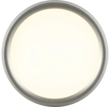 Kulaté LED stropní svítidlo s tenkým rámem a rovnoměrnou světelnou plochou.