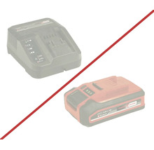 Startovací sada Einhell Power X-Change s 18 Volt 4,0 Ampérhodinovým Lithium-Iontovým akumulátorem a odpovídající nabíječkou.