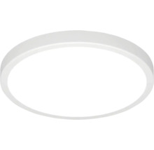 Kulaté stropní LED svítidlo v plochém moderním designu.