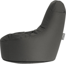Antracitový sedací vak ve tvaru L s opěradlem z polyesteru, Sitting Point Logo.