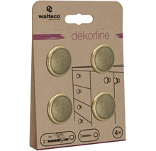 Nábytkové knoflíky Walteco dekorline, sada 4 kusů, kulaté, strukturované, závit M4.
