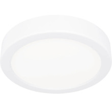 Kulaté ploché LED stropní svítidlo v bílé barvě.