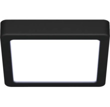 Čtvercové stropní LED svítidlo s černým rámem a bílou svítící plochou.