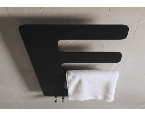 Designové topné těleso Rotheigner 870 x 360 x 62-90 mm připojení 1/2" dole na jedné straně