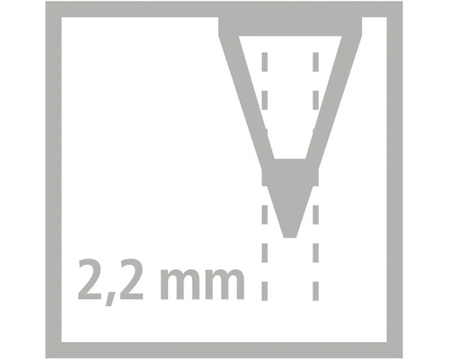 Šířka čáry 2,2 milimetrů