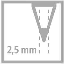 Průměr 2,5 milimetru