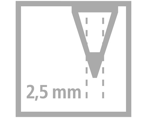 Průměr 2,5 milimetru