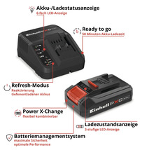 Aku Startovací sada Einhell Power X-Change 18 V, 1 aku 2,5 Ah, 4512097