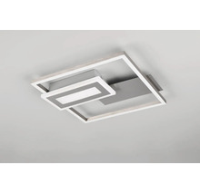 Moderní čtvercové LED stropní svítidlo s geometrickým designem a plochými světelnými panely pro přímé osvětlení.