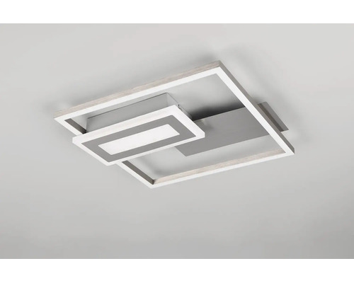 Moderní čtvercové LED stropní svítidlo s geometrickým designem a plochými světelnými panely pro přímé osvětlení.