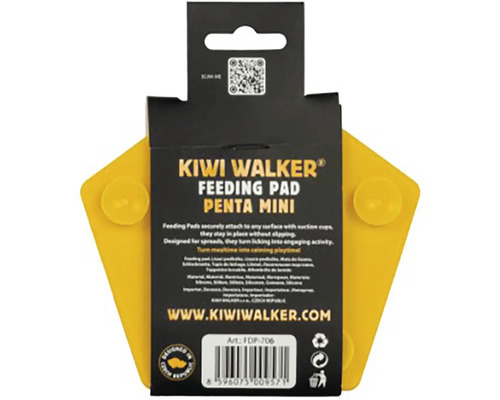 Lízací podložka Kiwi Walker Feeding Pad Penta Mini ze silikonu v balení pro domácí zvířata