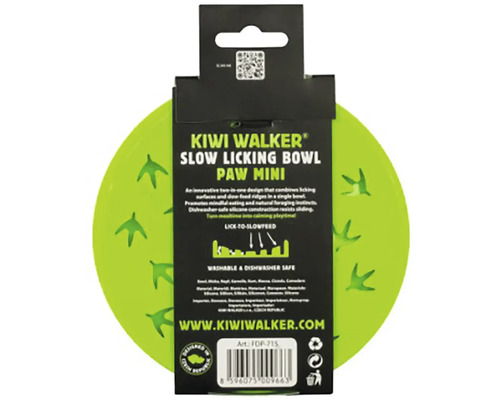 Miska na pomalé krmení a olizování Kiwi Walker Paw Mini ze silikonu pro domácí zvířata