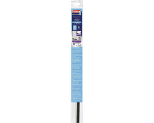 Kartáčové dveřní těsnění Tesa pro koberce, samolepicí, 100 krát 4,3 centimetru, pro izolaci proti průvanu, chladu, teplu, hluku a prachu.